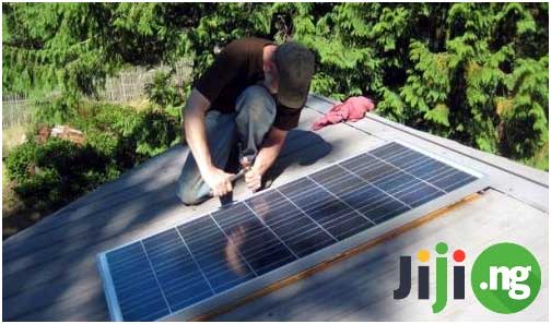  solar panels at a private house