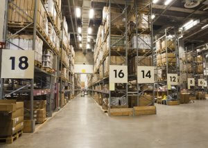 warehouse aisle signs